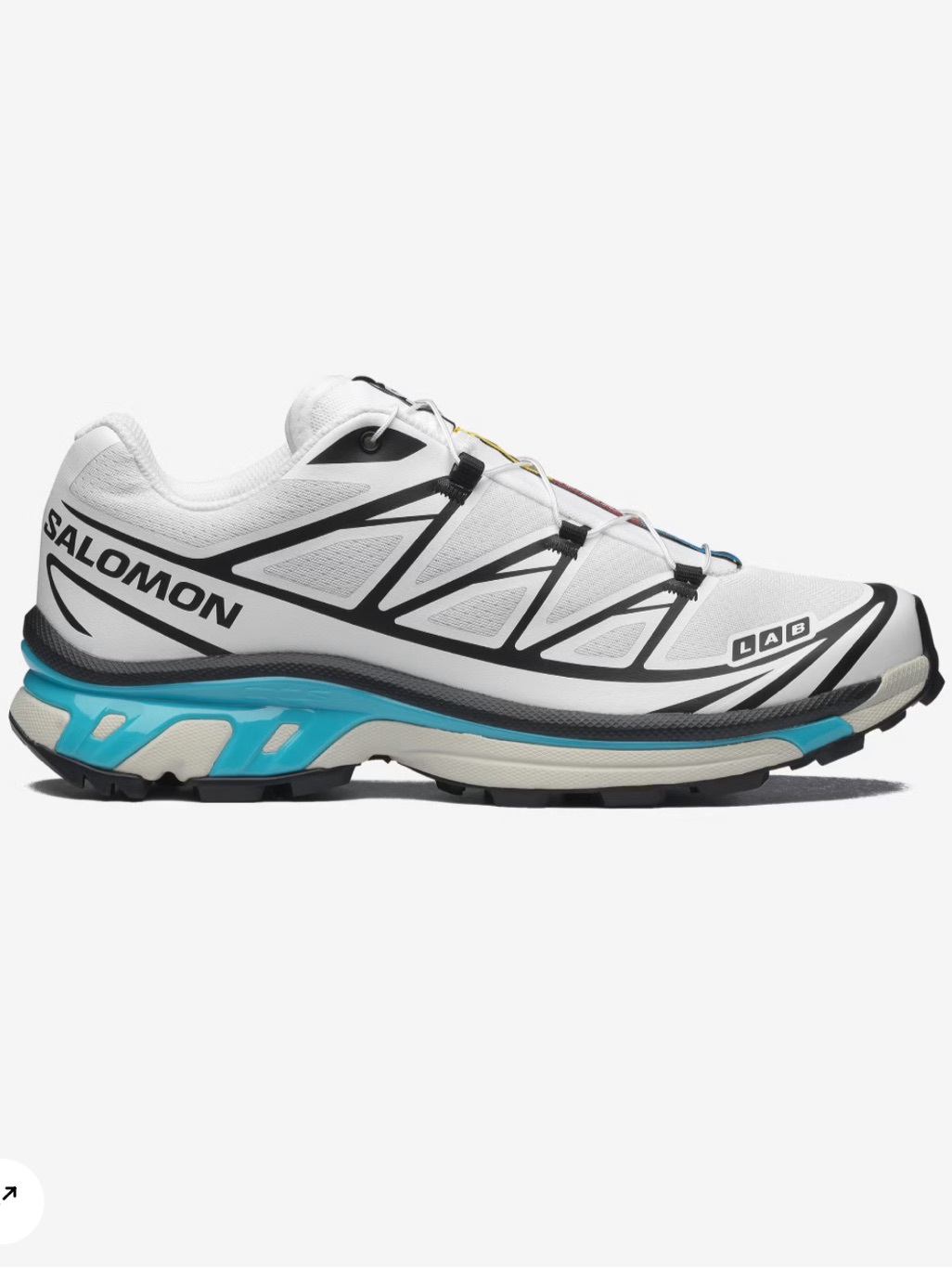 Salomon S-Lab Xt-6 White, Black & Teal Trail Shoe